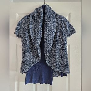 NWT Express Cardigan Sweater and Navy Blue Turtleneck Size Medium